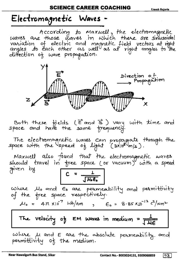 Chapter 8: Electromagnetic Waves Notes class 12 physics notes
best notes for class 12 physics pdf, best physics notes class 12, best physics notes for neet, cheat notes of physics class 12, class 10 physics notes, class 11 physics notes, class 12 physics all chapter notes pdf, class 12 physics notes, class 12 physics notes pdf download, physics all chapter notes class 12, physics CBSE NCERT class 12th, physics cheat notes class 12, physics class 12 chapter notes, physics class 12 easy notes, physics handwritten notes for class 11th 12th neet IIT JEE, physics notes, physics notes and questions, physics notes basic, physics notes book, physics notes by umesh rajoria pdf, physics notes class 10, physics notes class 11, physics notes class 12, physics notes class 12 download, physics notes for neet pdf, physics notes neet, umesh rajoria